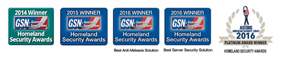 過去3年連続でGSN（Global Security News）Homeland Security Award を受賞